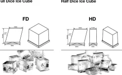 Machine à Glaçon Demi Cube Modulaire - 212 à 403 kg/jour - Icetech - l76.2- L0.1- P62- h76-