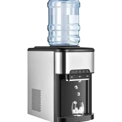 Machine à Glaçons 3 en 1 avec Glace 18KG 24H Eau Chaude et Froide Distributeur d eau avec Réservoir 3 L Contrôle Tactile