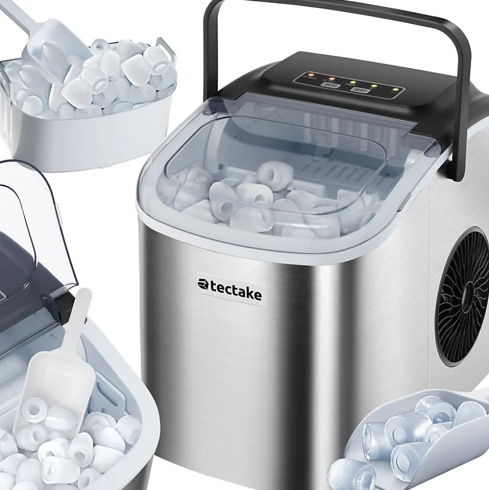 Machine à glaçons capacité de 1,2 L avec 2 tailles de glaçons argent