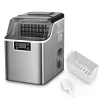 Machine à Glaçons Capacité 18KG en 24H 24 Glaçons en 15 Minutes Automatique Électrique Compact Portable Auto Nettoyage