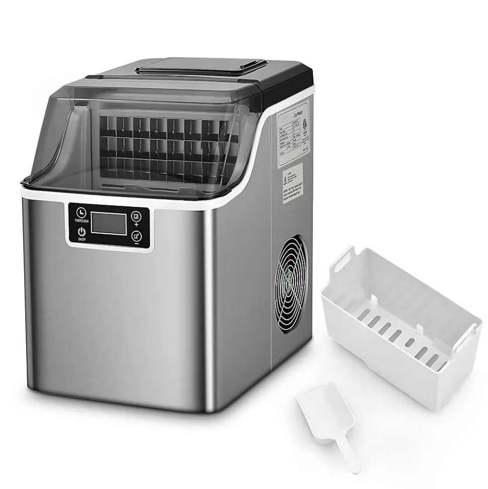 Machine à Glaçons Capacité 18KG en 24H 24 Glaçons en 15 Minutes Automatique Électrique Compact Portable Auto Nettoyage