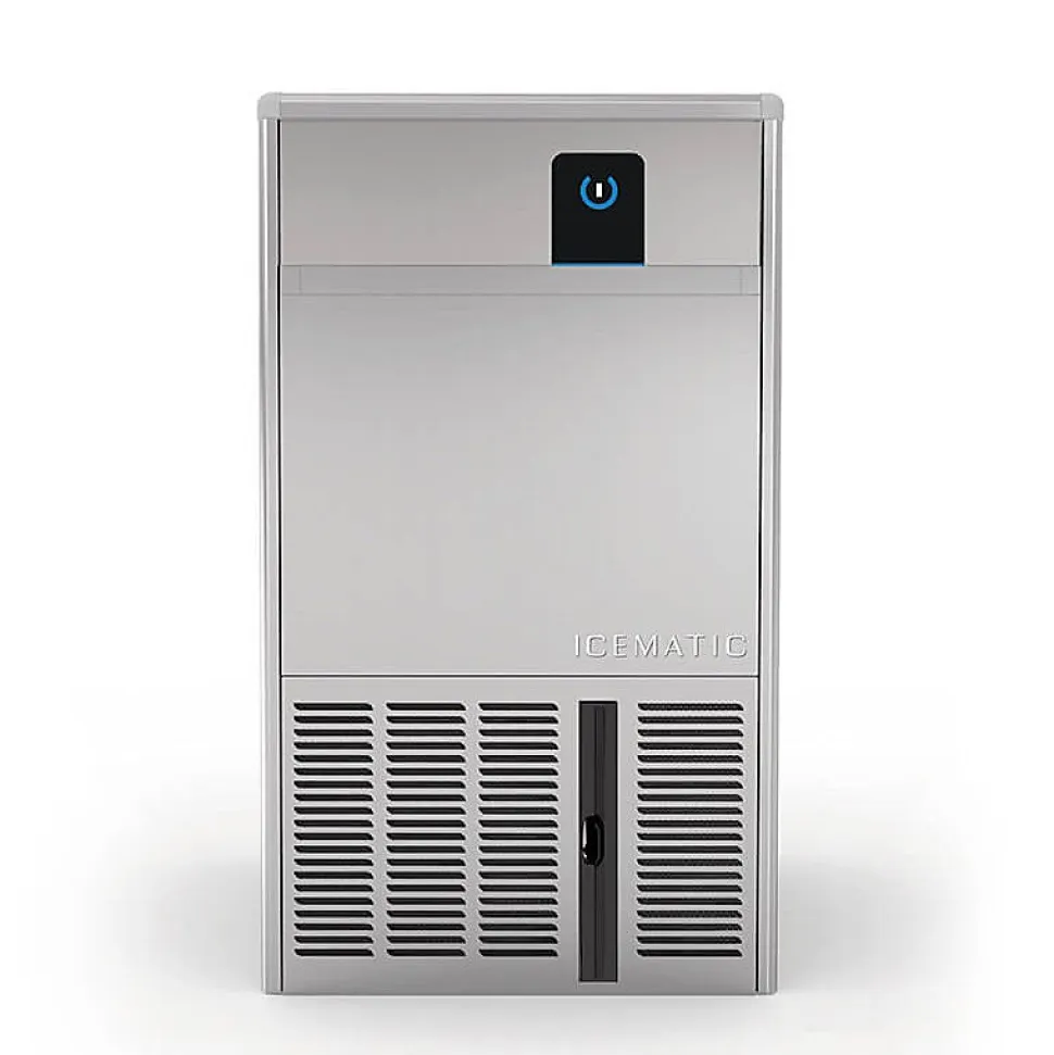 Machine à Glaçons Creux Connectée avec Réserve 36 kg - Icematic - Gris - l45- L0.1- P54.5- h69- Acier Inoxydable
