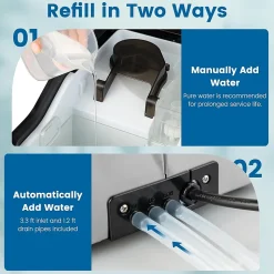 Machine à Glaçons 24kg jour avec Autonettoyage Ice Maker Pelle à Glaçons