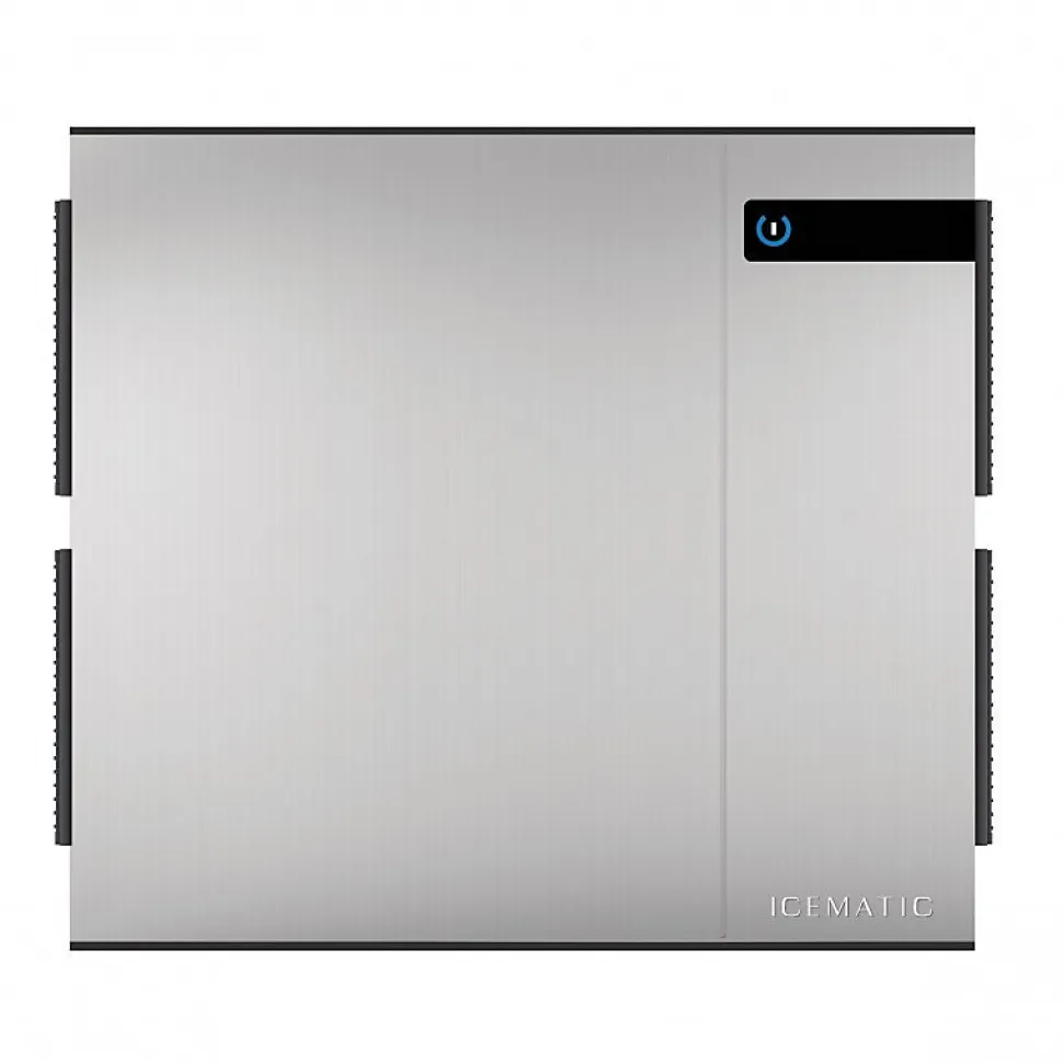 Machine à Glaçons Pleins Connectée Triphasée - 400 kg - Icematic - Gris - l76- L0.1- P62- h72.5- Acier Inoxydable