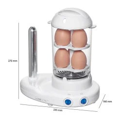 Machine à Hot Dog et Cuiseur à oeufs Clatronic HDM 3420 EKN Blanc