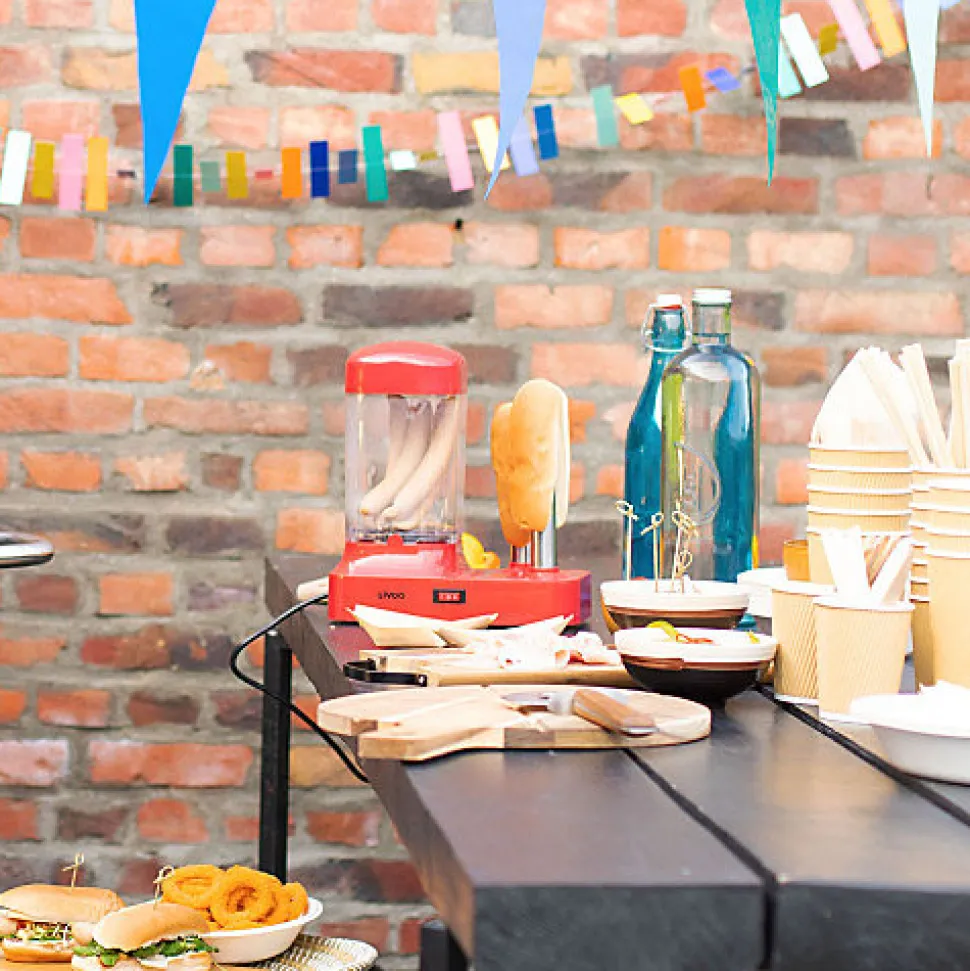 Machine à hot dog LIVOO DOC238RC 340W rouge chili capacité 6 saucisses