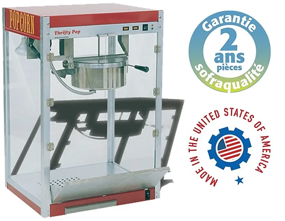 Machine à Pop-Corn Professionnelle - THRIFTY POP 8 - Sofraca