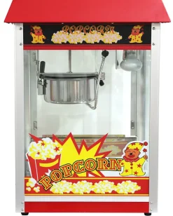 Machine à Pop-Corn Professionnelle - 560x420x(H)770 mm - Hendi - Rouge - l56- L0.1- P42- h76- Aluminium