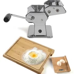 Machine à ravioli et spaghetti Livoo MEN41 avec Balance culinaire, Planche à découper en bamboo Pem SC-380 - capacité 5 kg/28 cm
