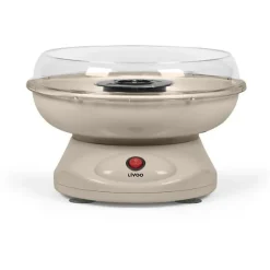 Machine a Barbe a Papa - LIVOO - DOM468C - 450W - Cuve et couvercle amovibles - Cuillere doseuse et 10 sticks en bambou inclus