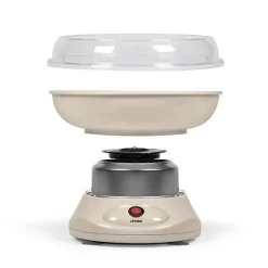 Machine a Barbe a Papa - LIVOO - DOM468C - 450W - Cuve et couvercle amovibles - Cuillere doseuse et 10 sticks en bambou inclus