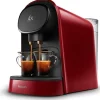 Machine a café a capsules double espresso PHILIPS L'Or Barista LM8012/51 - Rouge + 9 capsules