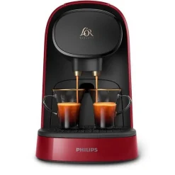 Machine a café a capsules double espresso PHILIPS L'Or Barista LM8012/51 - Rouge + 9 capsules