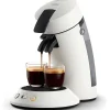 Machine a café dosette SENSEO ORIGINAL+ Philips CSA210/11, Booster d'arômes, Sélecteur d'intensité, 1 ou tasses, Blanc titane