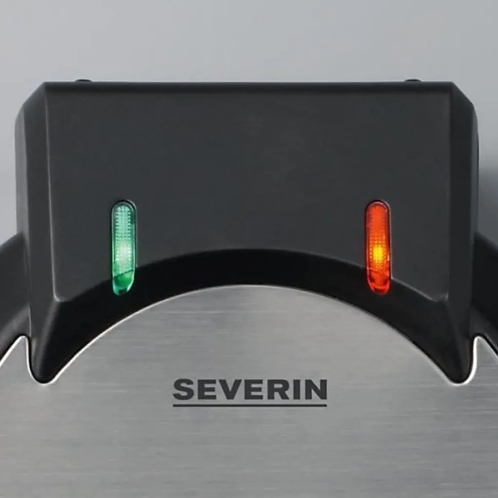 Machine a Gaufre - Gaufrier Electrique SEVERIN - WA2103 - Plaques forme coeur - Revetement anti-adhésif - 1300w
