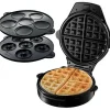 Machine a Gaufre - Gaufrier Electrique 3 en 1 RUSSELL HOBBS - 24620-56 - 3 plaques interchangeables - Donuts et Cupcake - 900W