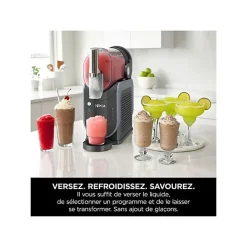 Machine a Glace - Sorbetiere Machine a boissons glacées et granitées NINJA - Slushi FS301EU - Capacité 2,5L - 5 programmes - 800W