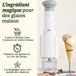 Machine a Glace - Sorbetiere Machine a glace CUISINART - ICEFD10E - Capacité 3 x 240ml - 250W