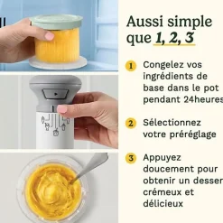 Machine a Glace - Sorbetiere Machine a glace CUISINART - ICEFD10E - Capacité 3 x 240ml - 250W