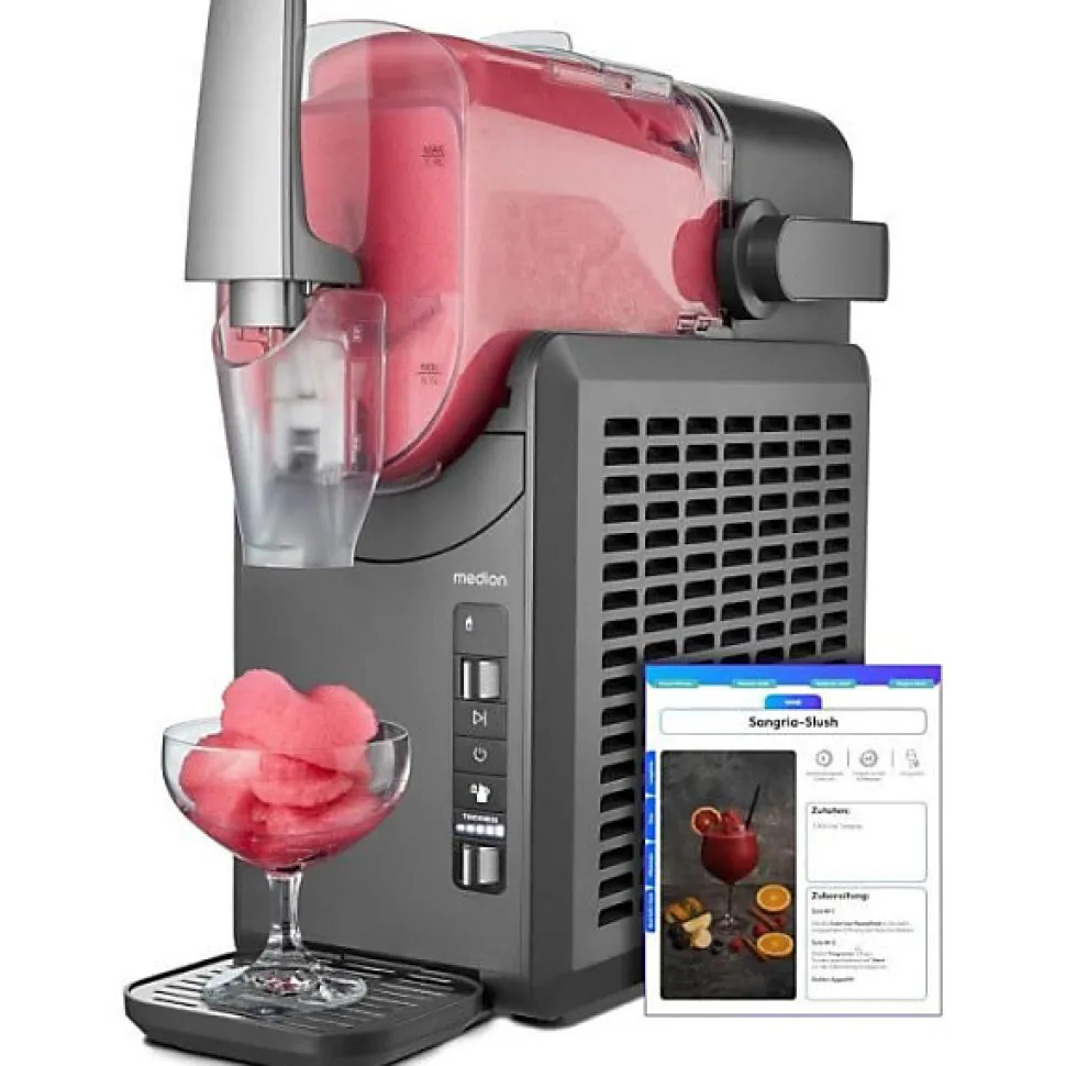 Machine a Glace - Sorbetiere Machine a boissons glacées et granitées MEDION - MD12090 - Capacité 2,6L - 5 programmes - 200W