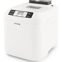 Machine a Pain HKoeNIG - BAKE340 - 12 programmes - 3 niveaux de cuisson - Jusqu'a 800g de pain - 550W - Blanc