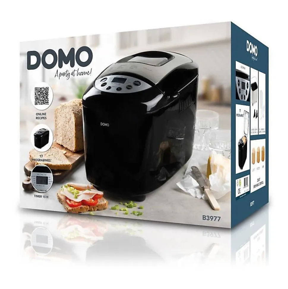 Machine a pain automatique XL - DOMO - B3977 - 850 W - 17 programmes - Ecran LCD