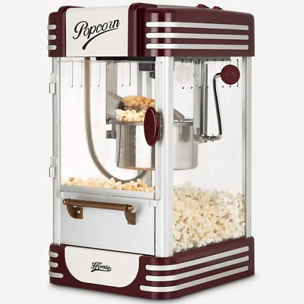 Machine a Pop-corn - Appareil Electrique - HKoeNIG - Design retro - Capacité 50g - Lumiere intérieure