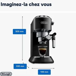 Machine expresso classique - DELONGHI EC685.BK Dedica Style - Noir
