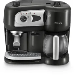 Machine Expresso combiné pompe - DELONGHI - BCO261B.1 - 15 bars - Dosettes et Café moulu - Noir et blanc