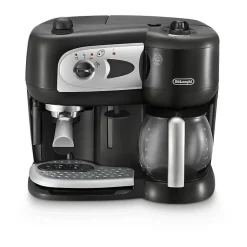 Machine Expresso combiné pompe - DELONGHI - BCO261B.1 - 15 bars - Dosettes et Café moulu - Noir et blanc