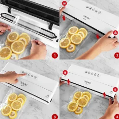 Machine Sous Vide Avec Coupe-rouleau Blanche Modèle Airprotect300 De Kitchencook