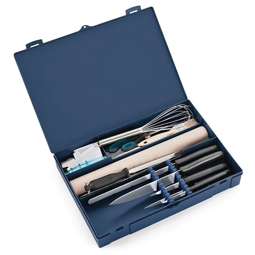 Mallette Professionnelle à Couteaux Grise - Capacté 10 Couteaux - Deglon