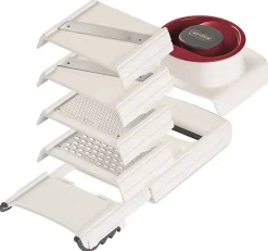 Mandoline 4en1 blanc/rouge Zyliss ZE900027