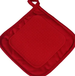 Manique de cuisine avec protection silicone Cuistot Rouge