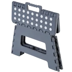 Marchepied 1 marche pliant en plastique gris