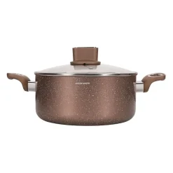 Marmite - ARTHUR MARTIN - AM5531 - 28 cm avec couvercle en verre - Aluminium - Tous feux dont induction