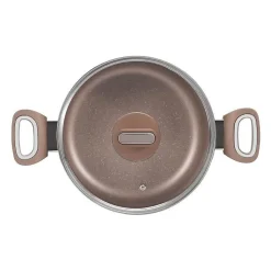 Marmite - ARTHUR MARTIN - AM5531 - 28 cm avec couvercle en verre - Aluminium - Tous feux dont induction