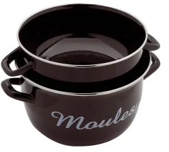 Marmite à moules 24 cm émaillé noire