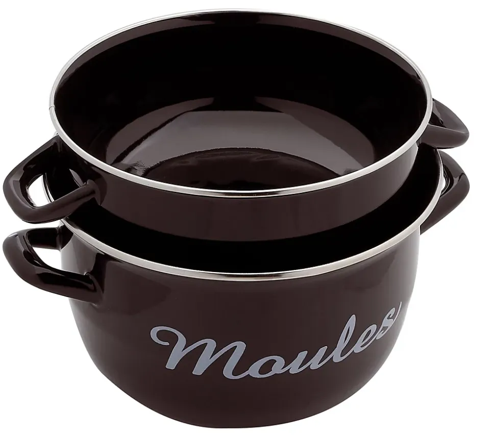 Marmite à moules 24 cm émaillé noire