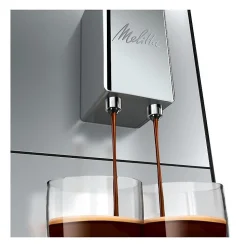 Melitta - Machine a Café a Grain Purista Argent - Machine Expresso Automatique Ultra-Silencieuse avec Extracteur d'Arômes