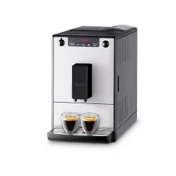 MELITTA E950-666 - Cafetiere automatique Solo Pure Argent - 1400W - 3 reglages dintensite - Reservoir a grains 125g