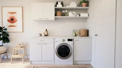 Meuble bas de cuisine 2 portes et 1 tiroir avec plan de travail Primalight blanc mat l. 80 cm x H. 87,9 cm