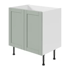 Meuble bas de cuisine avec 2 portes GoodHome Ash vert sauge L. 80 x H. 72 cm