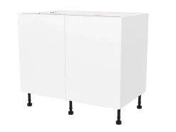 Meuble bas de cuisine avec 2 portes GoodHome Stevia blanc mat l.100 x H.72 cm