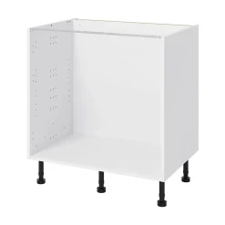 Meuble bas de cuisine avec 2 portes GoodHome Stevia blanc brillant L. 80 x H. 72 cm