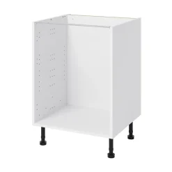 Meuble bas de cuisine avec 1 porte GoodHome Stevia blanc brillant L. 60 x H. 72 cm