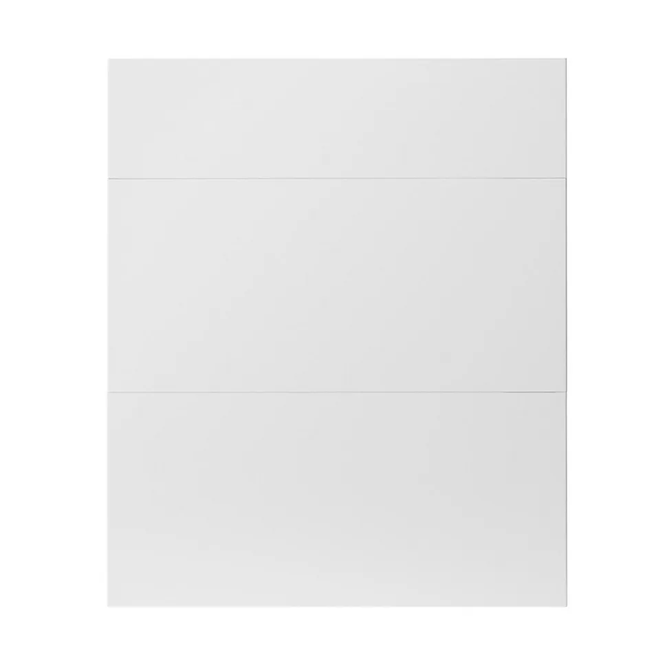 Meuble bas de cuisine avec 1 tiroir et 2 casseroliers GoodHome Stevia blanc brillant L. 60 x H. 72 cm