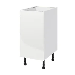 Meuble bas de cuisine avec 1 porte GoodHome Stevia blanc brillant L. 40 x H. 72 cm