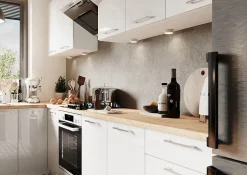 Meuble bas de cuisine avec 1 porte coloris blanc - longueur 60 x profondeur 44,60 x hauteur 82 cm