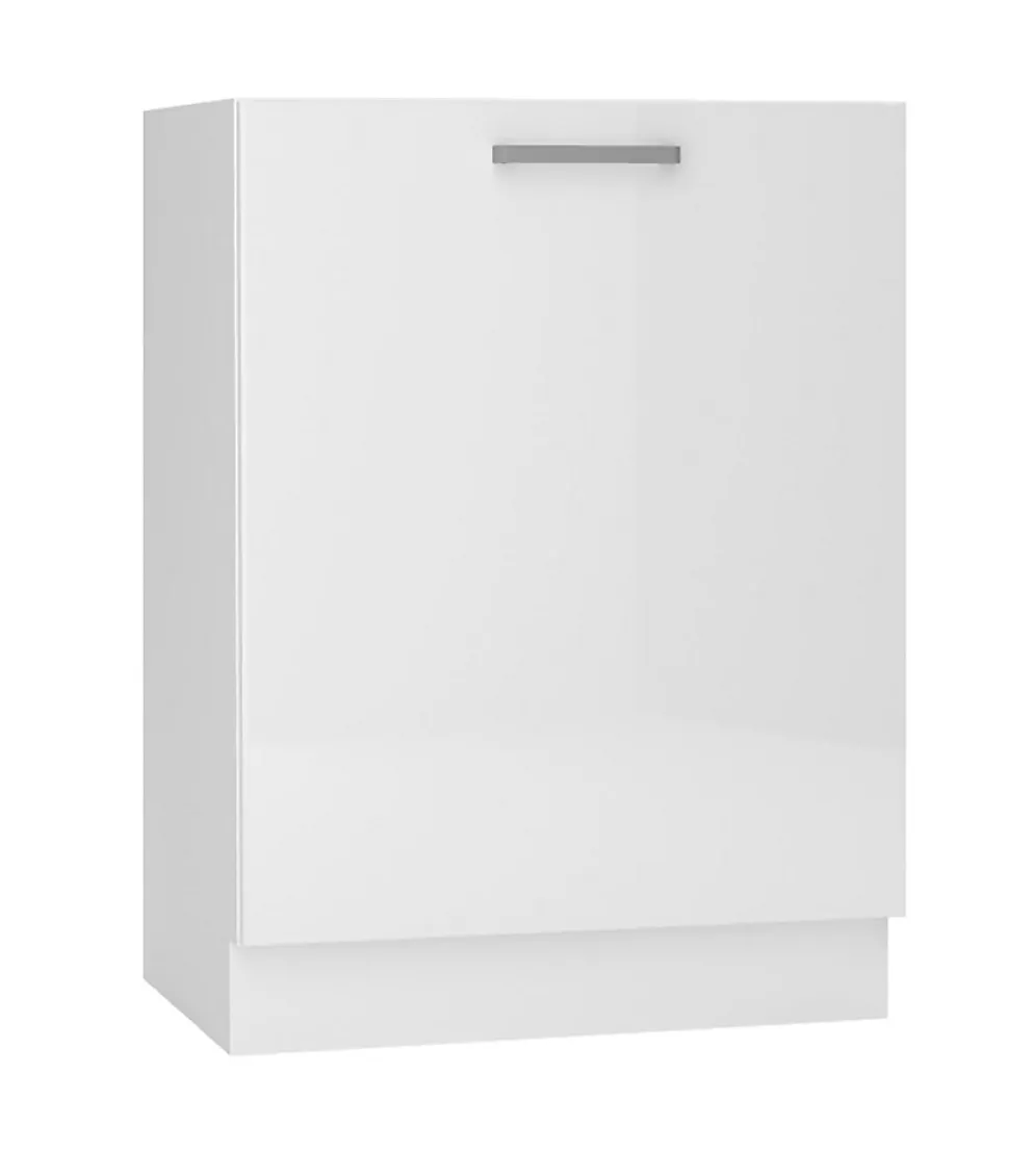 Meuble bas de cuisine avec 1 porte coloris blanc - longueur 60 x profondeur 44,60 x hauteur 82 cm